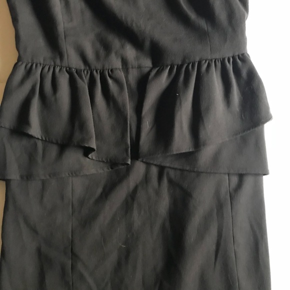 Michael Michael Kors Black Peplum Slit Dress - Picture 2 of 7